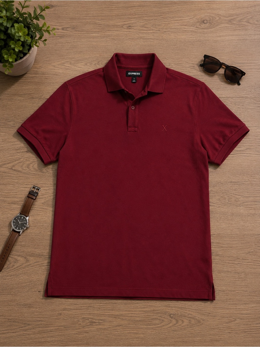 Express Men Red Polo Shirt